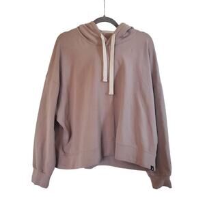 Glyder Vintage Oversized Cropped Taupe Mauve Hoodie, Women's Size 3X